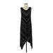 Apt. 9 Cocktail Dress - Midi: Black Chevron Dresses - Women's Size Medium Petite