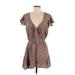 AaKaa Casual Dress: Brown Leopard Print Dresses - Women's Size Small