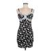 Shein Casual Dress - Mini: Black Floral Motif Dresses - Women's Size Medium