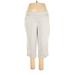 Coral Bay Casual Pants - High Rise: Silver Bottoms - Women's Size 18