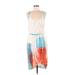 Leifsdottir Casual Dress - Mini V Neck Sleeveless: Ivory Color Block Dresses - Women's Size 6