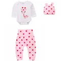 Spring Fall Cotton Newborn Baby Girl Clothes 0-3 Months Polka Dot Unisex Infant Clothes Set Boy