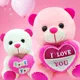 Cute Transformed into a Bear Lena Bear Plush Toy Pillow Birthday Gift Hat Bear pink heart bear