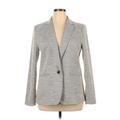 Ann Taylor Blazer Jacket: Below Hip Gray Solid Jackets & Outerwear - Women's Size 14