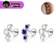 F136 Titan Piercing 16g Innengewinde Lippen Lippen Knorpel Piercing 5a Zirkon Opal Tragus Ohrringe