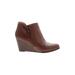 New Directions Ankle Boots: Brown Solid Shoes - Women's Size 9 - Round Toe