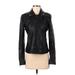 Blank NYC Faux Leather Jacket: Short Black Solid Jackets & Outerwear - Women's Size Small