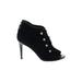 White House Black Market Heels: Black Solid Shoes - Women's Size 8 - Peep Toe