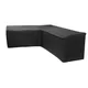 Juste de canapé d'angle pour meubles de jardin en forme de V noire 270x270x90 D x 78 H cm