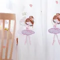 Rideaux brodés de ballet de dessin animé pour enfants rideaux en tulle transparent pour chambre à