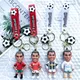 Porte-clés de figurine de joueur de football Ronaldo porte-clés étoile de football collection de