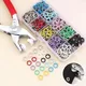 Kit de boutons métalliques colorés pour bricolage outil de pince bouton de couture épaissi