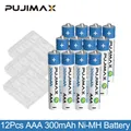 PUJIMAX – 12 batteries Ni-MH rechargeables AAA 300mAh 1.2V originales pour alarme horloge