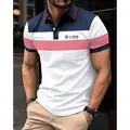 Polo décontracté à manches courtes pour hommes T-shirt d'été vêtements pour hommes