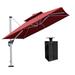 Arlmont & Co. Winon 108" Umbrella w/ Counter Weights Included Base In Ground, Polyester in Brown | 108 H x 108 W x 108 D in | Wayfair