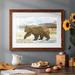 Millwood Pines Mountain Bear Framed On Paper Print in Blue/Gray/Green | 26 H x 38 W x 1.5 D in | Wayfair AEF3D8E063BE4DAC9DBED8B767E8965D