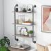 Williston Forge 3 Tier Bathroom Floating Shelves 24 Inch, Over The Toilet Storage Shelf, Industrial Pipe Shelves, Floating Shelves For Wall | Wayfair