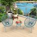 George Oliver 3Pcs Outdoor Acapulco Chair Patio Bistro Set | Wayfair 38B0516CE47B4C6494E9393CA8B0E0F2