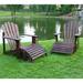 Shine Company Inc. Hanlee 4-Piece Wood Adirondack Chair w/ Footrest Ottoman Set Wood in Brown | 36 H x 26 W x 35 D in | Wayfair KT4611BB-4-01