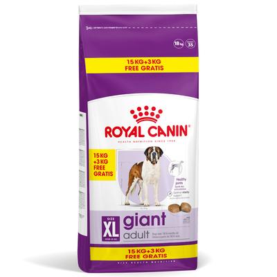 18kg Giant Adult Royal Canin Size Hundefutter Trocken - 3kg gratis!