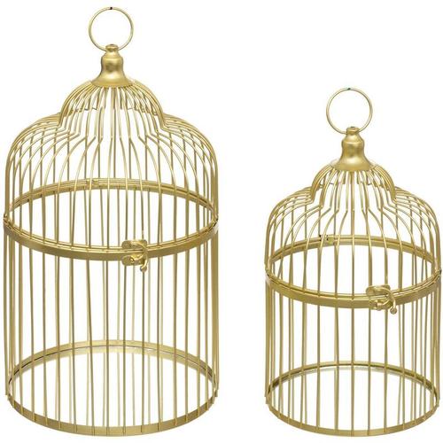 Goldene Vogelkäfige aus Metall x2 - Feeric lights & christmas