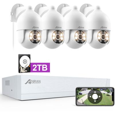 Anran - 5MP fhd Überwachungskamera Set PoE, 4X 5MP PoE ip Kamera Aussen und 8CH 1TB hdd nvr für