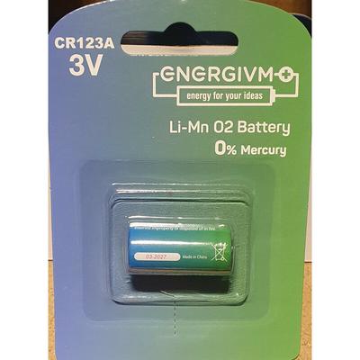 Lithium Batterie Cr123a Energivm 3vdc 1500ma (Blister 1 Batterie) Cr123/energivm Image