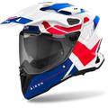 Airoh Commander 2 Reveal Casque de motocross, blanc-rouge-bleu, taille M