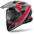 Airoh Commander 2 Mavick Motocross Helm, schwarz-grau-rot, Größe S