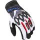 Macna Zairon Motorrad Handschuhe, schwarz-weiss-rot-blau, Größe S