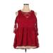 Torrid 3/4 Sleeve Blouse: Cold Shoulder Cold Shoulder Red Tops - Women's Size 1X Plus