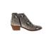 Vince Camuto Ankle Boots: Gray Snake Print Shoes - Women's Size 9 - Almond Toe