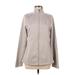 The North Face Track Jacket: Gray Solid Jackets & Outerwear - Women's Size Medium