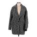 H&M Jacket: Mid-Length Gray Jackets & Outerwear - Women's Size 8