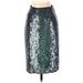 H&M Casual Skirt: Silver Print Bottoms - Women's Size 2