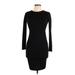 Forever 21 Casual Dress - Bodycon: Black Solid Dresses - Women's Size Medium