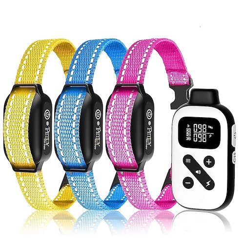 Hundetraining Anti-Bellen Halsband Schockhalsband Anti-Bark-Gerät Clicker Schockhalsband für Hunde mit Fernbedienung Hund Multi-Funktional Elektrisch Hunde Katzen Haustiere Wasserdicht Trainer Anti