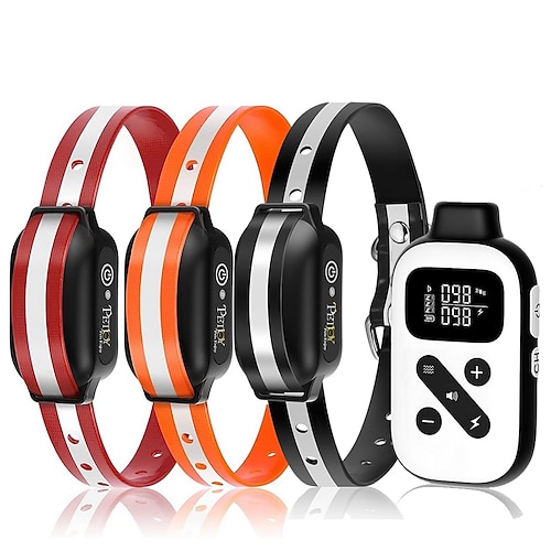 Hundetraining Anti-Bellen Halsband Schockhalsband Anti-Bark-Gerät Clicker Schockhalsband für Hunde mit Fernbedienung Hund Multi-Funktional Elektrisch Hunde Katzen Haustiere Wasserdicht Trainer Anti Image
