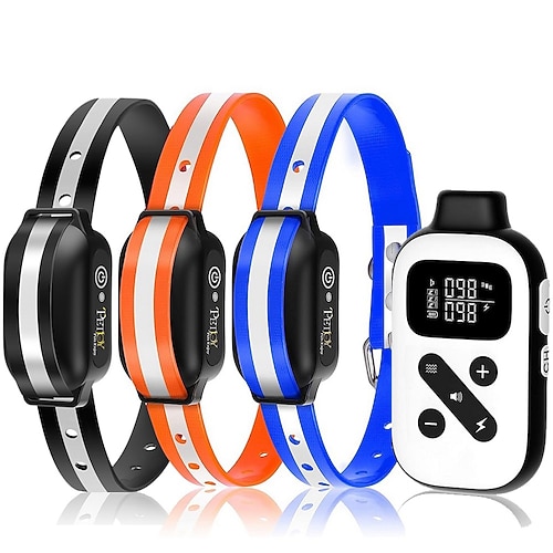 Hundetraining Anti-Bellen Halsband Schockhalsband Anti-Bark-Gerät Clicker Schockhalsband für Hunde mit Fernbedienung Hund Multi-Funktional Elektrisch Hunde Katzen Haustiere Wasserdicht Trainer Anti
