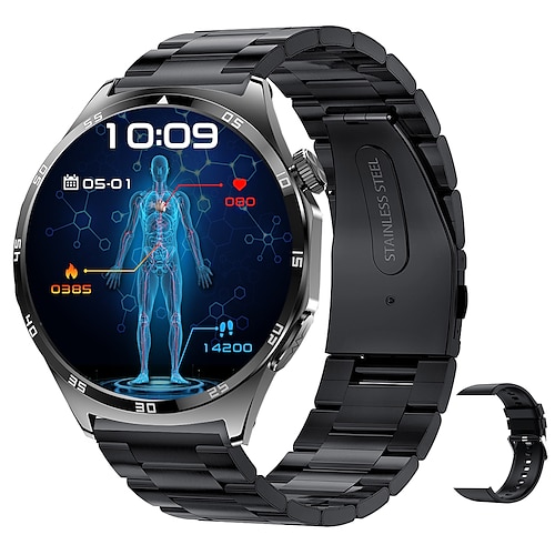 2024 NEU 1,43 Zoll Amoled Voll-Touchscreen Blutzucker Smart Watch ECG Überwachung Blutdruck Körpertemperatur Smartwatch Männer IP67 Wasserdicht Fitness Tracker Image