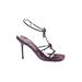 Giuseppe Zanotti for Vicini Heels: Strappy Stilleto Formal Burgundy Shoes - Women's Size 38 - Open Toe