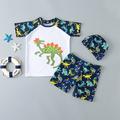 kinderkleidung Jungen Badeanzug Graphic Kurzarm Outdoor Cool Bunter Hai Sommer Kleidung 7-13 Jahre