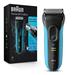 Braun Electric Series 3 .. .. Razor with Precision .. Trimmer .. Rechargeable Wet .. & Dry .. Foil .. Shaver for Men .. .. Blue/Black 4 Piece