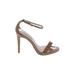 Steve Madden Heels: Tan Solid Shoes - Women's Size 6 - Open Toe