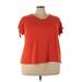 Woman Within Short Sleeve T-Shirt: Orange Tops - Women's Size 22