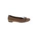 Attilio Giusti Leombruni Flats: Brown Print Shoes - Women's Size 38.5 - Round Toe