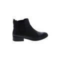 Cole Haan Ankle Boots: Chelsea Boots Chunky Heel Casual Black Solid Shoes - Women's Size 8 1/2 - Round Toe