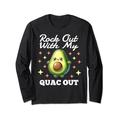 Lustige Avocado - Rock Out mit My Quac Out Langarmshirt