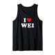 Wei Namensgeschenk, I Love Wei, Herz Wei Tank Top