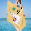 Dopebox Alpaca Printed Beach Towel Microfiber Large Sand Free Towels Quick Dry Towel Kids Adults Beach Towel For Girls Soft Sand Free Bath Towel for Travel Swimming Camping Yoga (A)